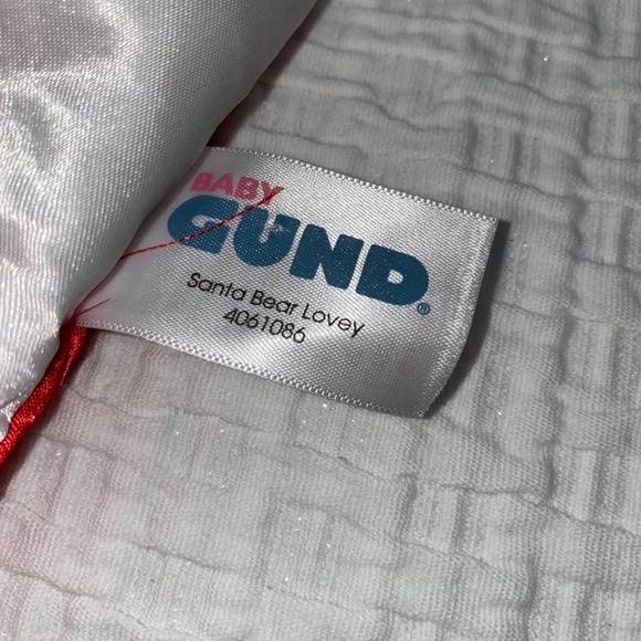 GUND Merry Christmas Santa Bear Lovey Baby Blanket Gift Soft Plush Toy NWT - Picture 9 of 9